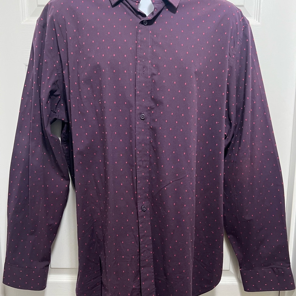 Old Navy Men's Dark Purple Casual Button Down Shirt